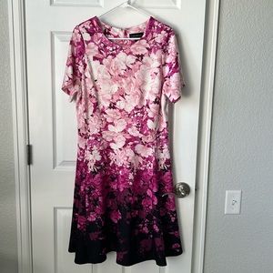 Lane Bryant Pink and Black Floral Dress